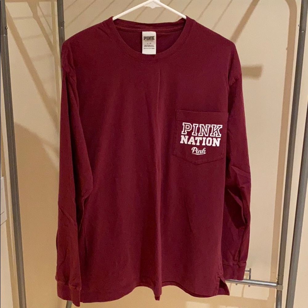 PINK Maroon colored long sleeve